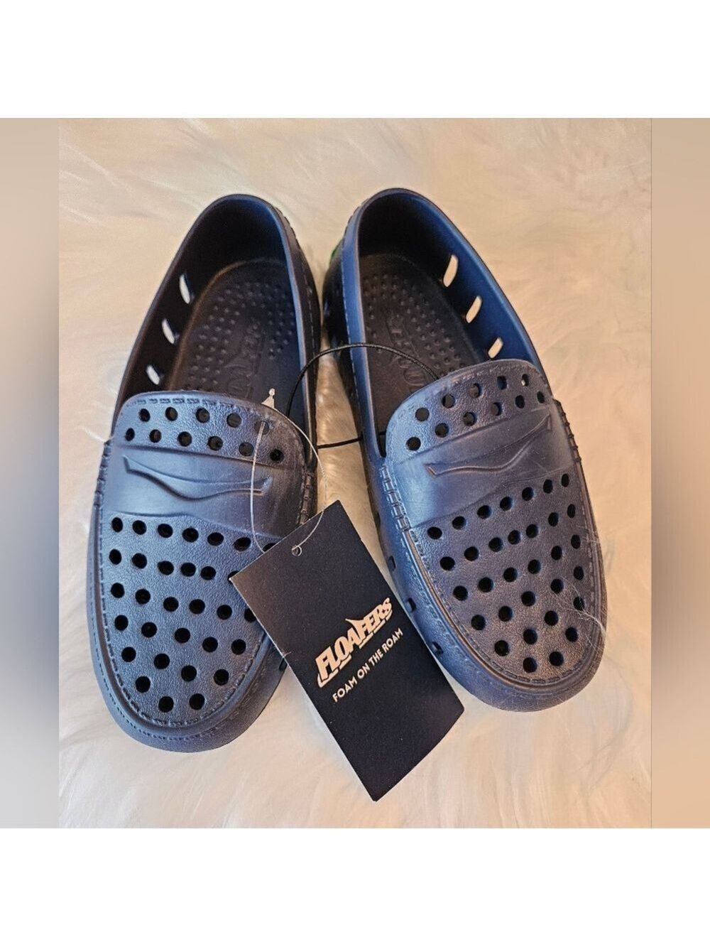 NWT Size 12 Kids Floafers Prodigy-1 Navy Peony/Turf Green Summer Water Shoes